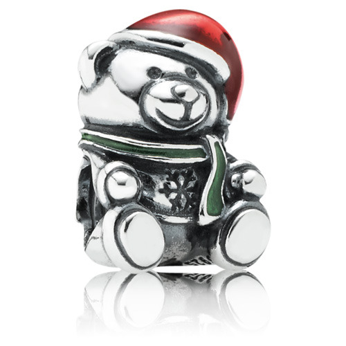 pandora christmas teddy bear charm