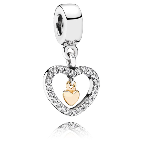 kan opfattes Børnecenter fejl Retired Pandora Forever in My Heart Dangle :: 14K Gold & Sterling Silver  791421CZ :: Authorized Online Retailer