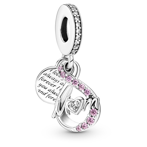 Mom Infinity Double Dangle from Pandora Jewelry.  Item: 791468C01