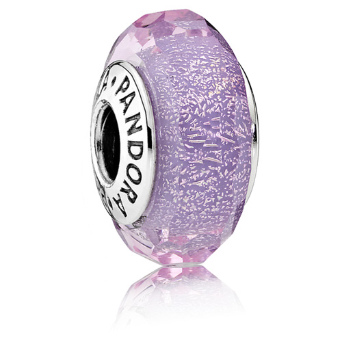 Faceted Purple Murano Glass Charm | Sterling silver | Pandora SG