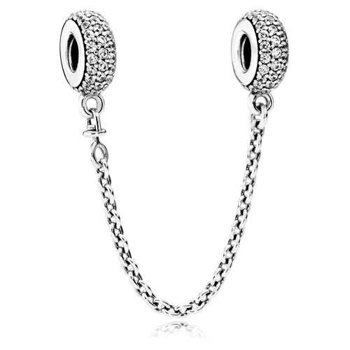 Inspiration Safety Chain with Pave Crystal