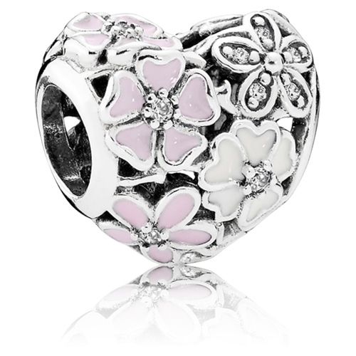 Expect it carve driver Retired Pandora Poetic Blooms Heart Charm with Mixed Enamel :: Enamel Charms  791825ENMX :: Authorized Online Retailer