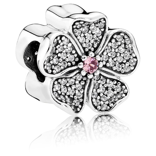 Retired Pandora Sparkling Apple Blossom Charm :: Gems with
