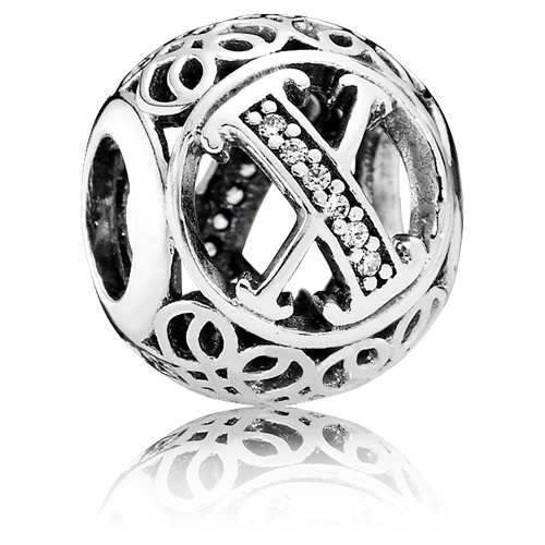 Pandora Letter X with Clear Zirconia :: Alphabet Charms 791868CZ :: Authorized Retailer