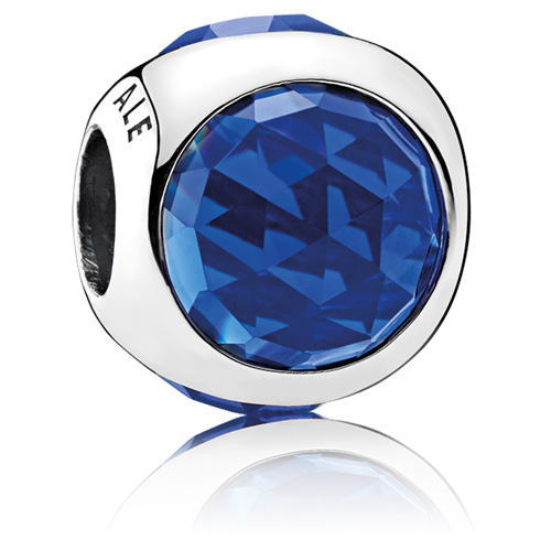 Retired Pandora Royal Blue Radiant Droplet Gems with Sterling Silver 792095NCB Authorized Online Retailer