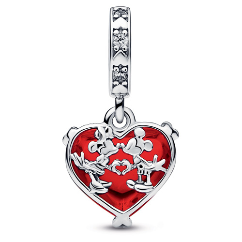 Disney Mickey and Minnie Mouse Kiss Dangle
