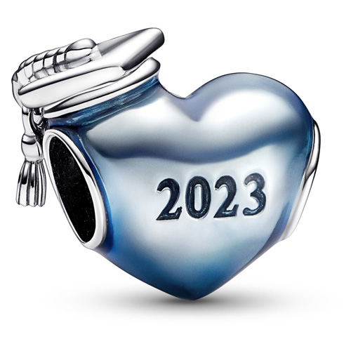 Pandora 2023 Graduation Heart Charm Enamel Charms 792590C01