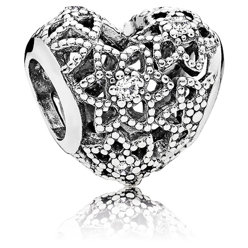 Retired Pandora Blooming Heart :: Gems with Sterling Silver Online Retailer
