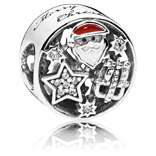 Retired Pandora Christmas Joy Charm Gems with Sterling Silver 796364CZ Authorized Online Retailer