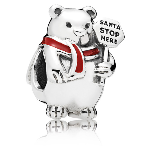 【メール便送料無料対応可】 Charm Bear Polar Christmas Pandora Retired :: with Gems その他
