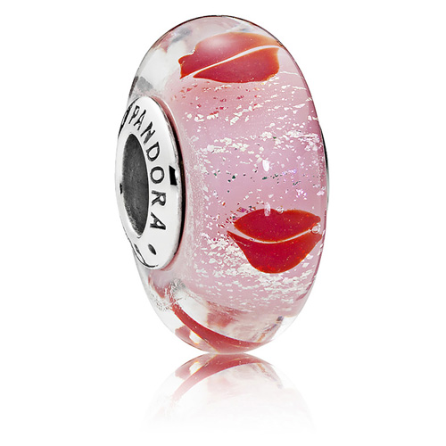 Kisses All Around Murano Glass Charm