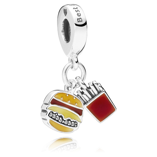 Pandora Burger and Fries Dangle :: Enamel Charms 797211ENMX