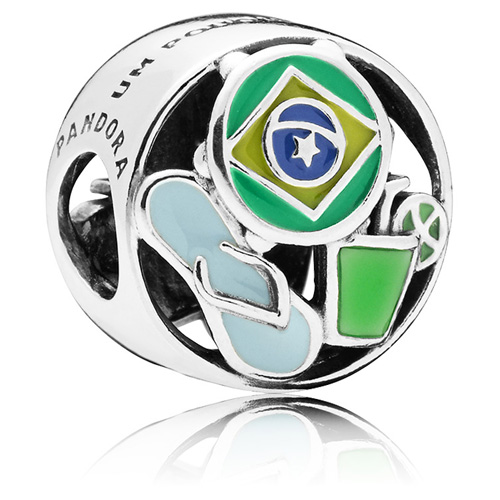 Retired Pandora Brazil Forever Charm Enamel Charms 797219ENMX 