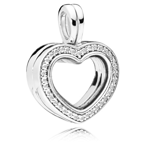 CZ Border Heart Locket Kids / Children's / Girls Pendant/Necklace Pers