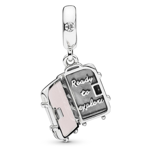 Retired Pandora Ready to Explore Suitcase Charm :: Enamel Charms 797887EN160 :: Authorized Retailer