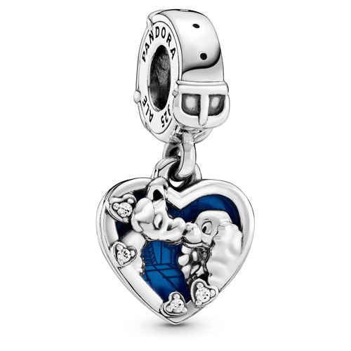 Disney Lady and the Tramp Heart Dangle