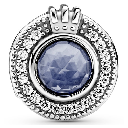 Sparkling Blue O Crown Charm
