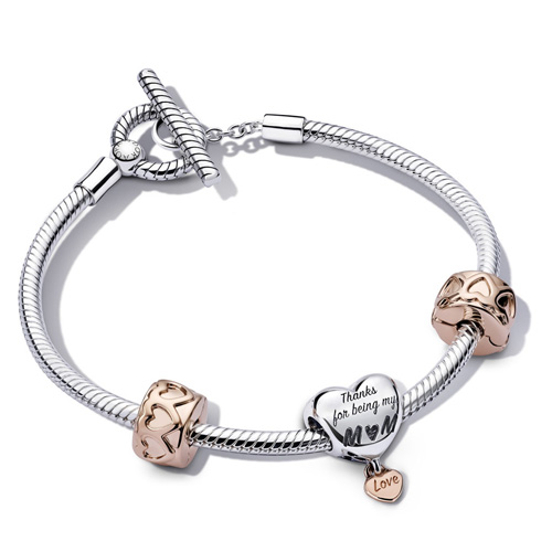 het kan in tegenstelling tot Bergbeklimmer Retired Pandora Mom's Love Bracelet Gift Set :: Pandora Bracelets B801530  :: Authorized Online Retailer