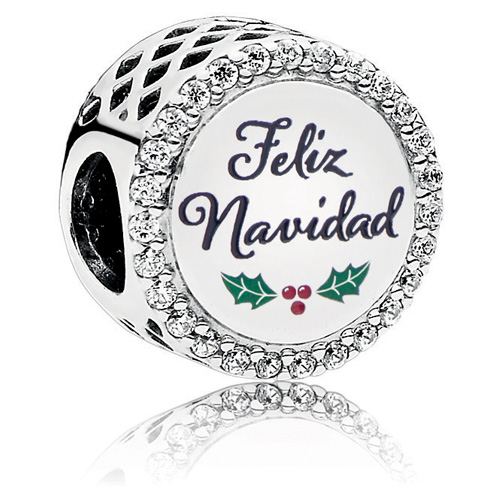 Retired Pandora Feliz Navidad Charm :: Enamel Charms :: Online Retailer