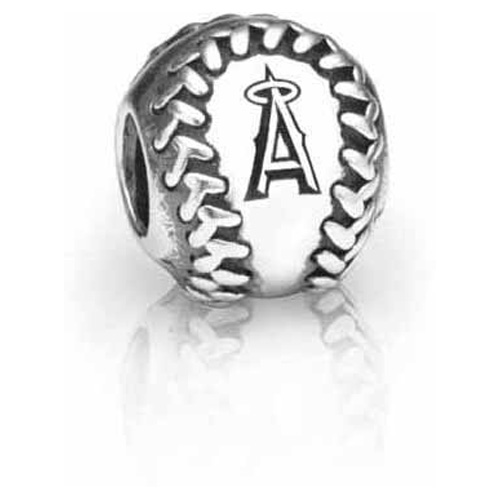 Retired Pandora Los Angeles Engraved Baseball Charm :: Professional Sports USB790969-G013 :: Authorized Online Retailer