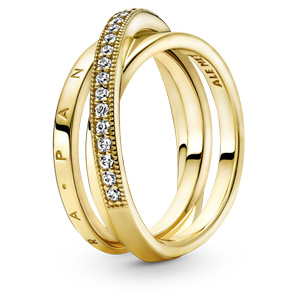 Crossover Triple Band Ring