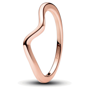 Rose Polished Wave Ring