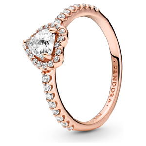 Pandora Rose ™ Sparkling Elevated Heart Ring