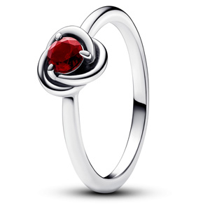 Red Eternity Circle Ring