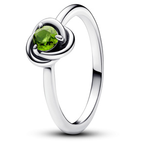 Spring Green Birthstone Eternity Circle Ring