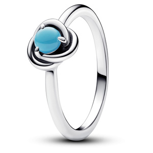 Turquoise Blue Eternity Circle Ring