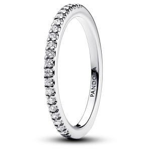 Silver Sparkling Band Ring
