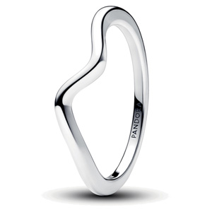 Silver Polished Wave Ring