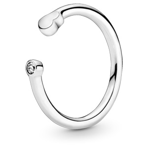 Polished Heart Open Ring