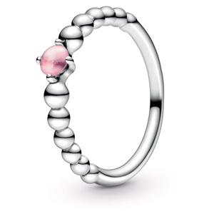 Petal Pink Beaded Ring