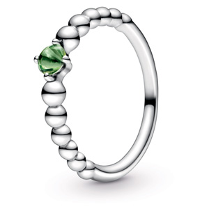 Spring Green Beaded Ring