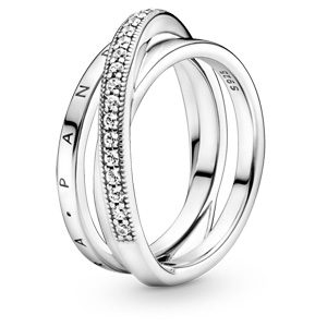 Crossover Triple Band Ring