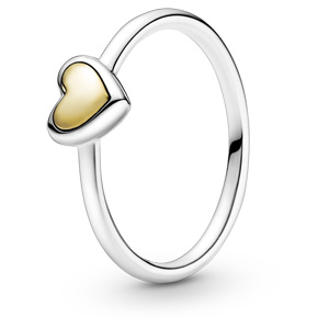 Domed Golden Heart Ring