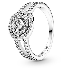 Sparkling Double Halo Ring