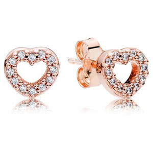 Pandora Rose ™ Captured Hearts Stud Earrings