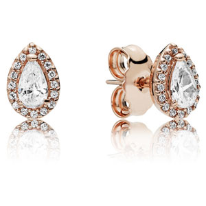 Pandora Rose ™ Radiant Teardrop Stud Earrings