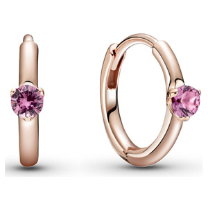 Pandora Rose ™ Pink Solitaire Huggie Hoop Earrings