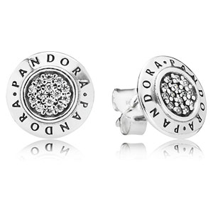 Pandora Signature Stud Earrings with Zirconia