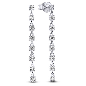 Sparkling Eight Stones Drop Earrings