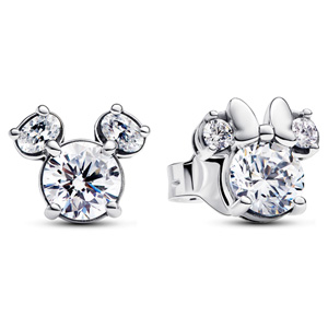 Disney Mickey and Minnie Mouse Sparkling Stud Earrings