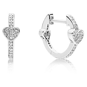 Alluring Hearts Hoop Earrings