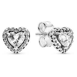 Elevated Heart Stud Earrings