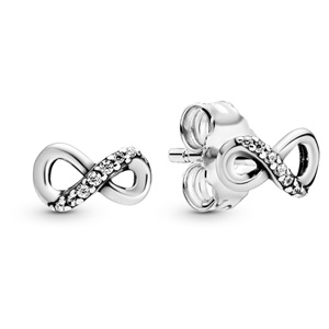 Sparkling Infinity Stud Earrings