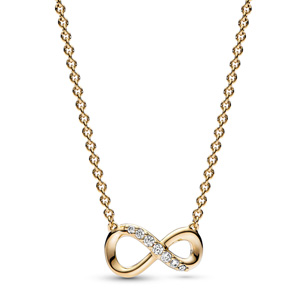 Gold Sparkling Infinity Necklace