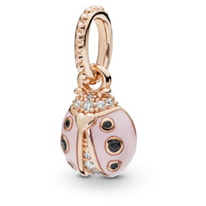 Pandora Rose Lucky Pink Ladybug Pendant