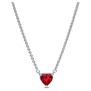 Sparkling Heart Halo Pendant Necklace